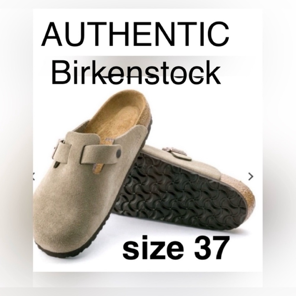 Birkenstock Boston suede clogs- Taupe Suede size 37 New- authentic